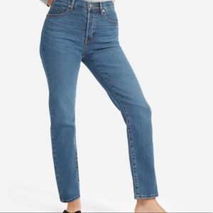 Everlane high rise slim straight jeans